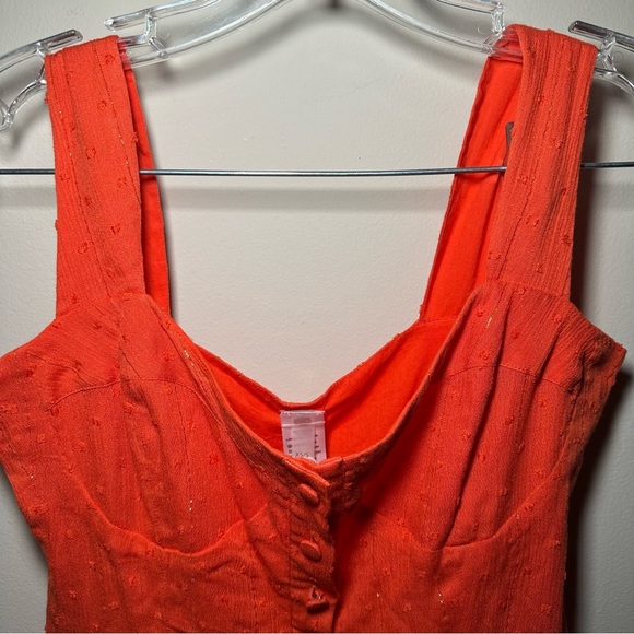 PQSwim Everly Romper Vibrant Orange Flowy Summer Vacation Resortwear Staple XS/S - Picture 5 of 16